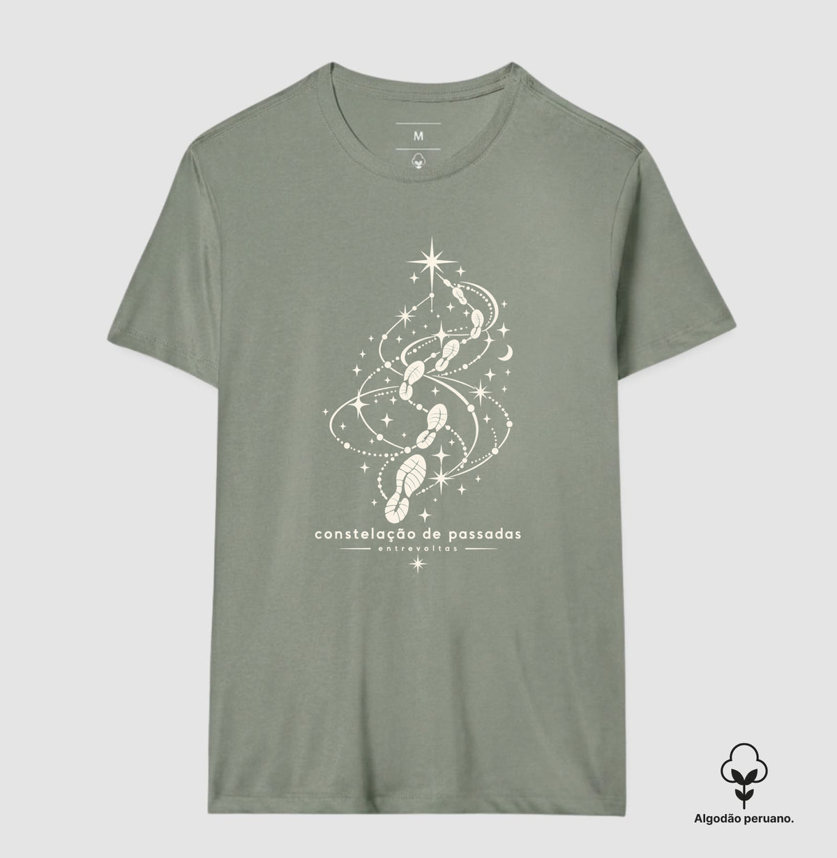 Camiseta Algodão Peruano - Constelação de passadas