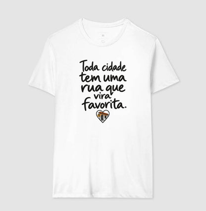 Camiseta Unissex - Rua Favorita, Masculino, Branca