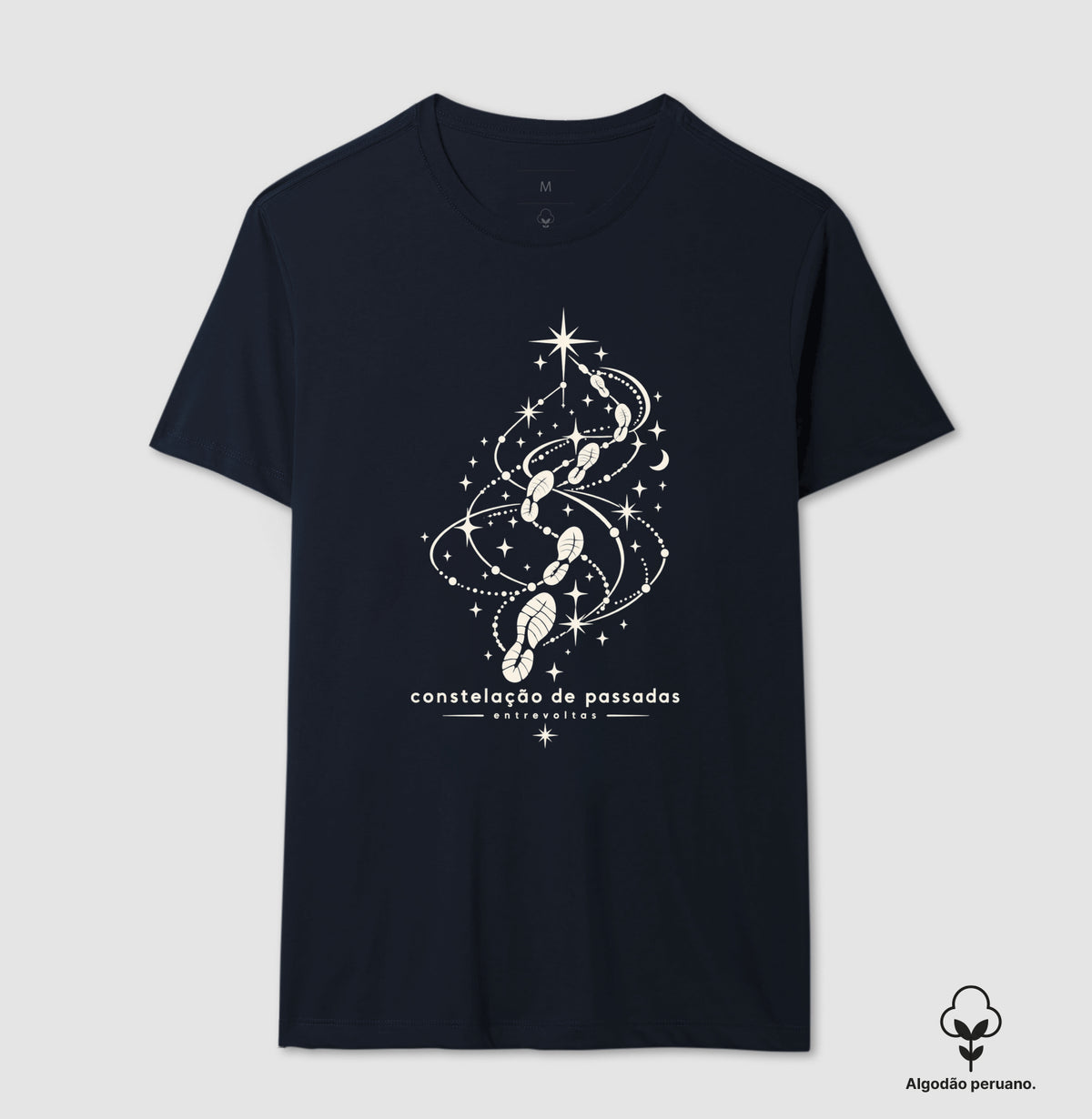 Camiseta Algodão Peruano - Constelação de passadas