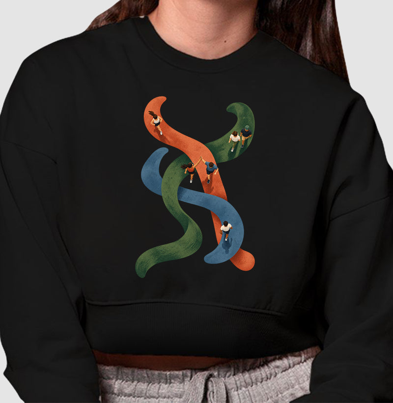 Cropped Moletom - Rotas que se Cruzam
