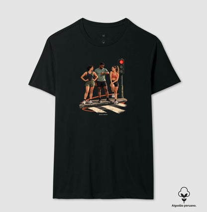 Camiseta Algodão Peruano - Semáforo Vermelho