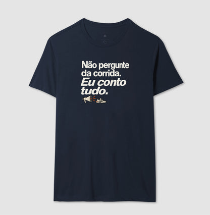 Camiseta Unissex - Cheguei no Assunto, Masculino, Marinho