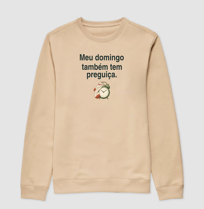 Suéter Moletom - Domingo sem Pressa, Bege