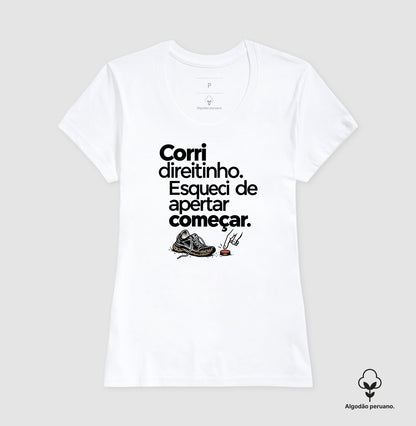 Camiseta Algodão Peruano - Botão Esquecido, Feminino, Branca