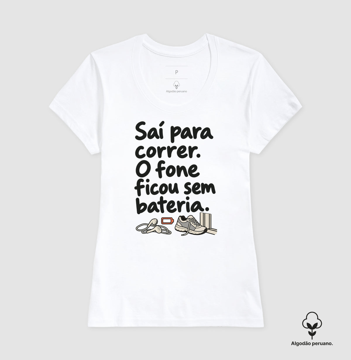 Camiseta Algodão Peruano - Fone Sem Carga