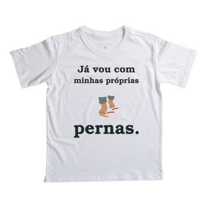 Camiseta Infantil - Minhas Pernas, Branca