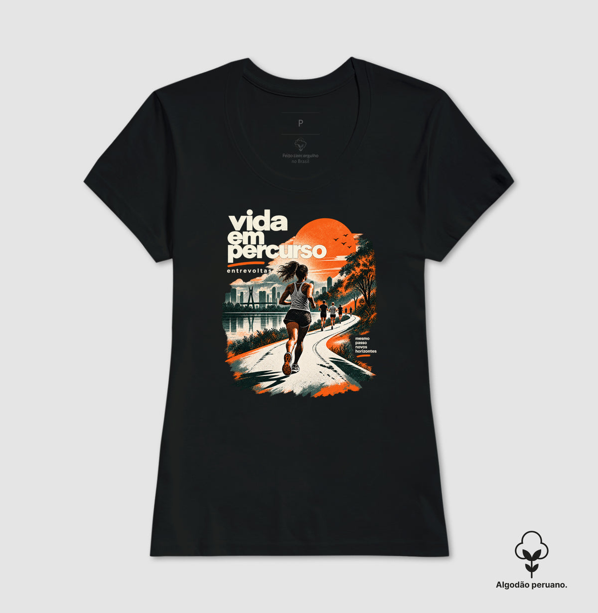 Camiseta algodão peruano - Vida em Percurso