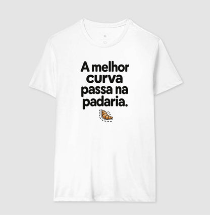 Camiseta Unissex - Curva da Padaria, Masculino, Branca