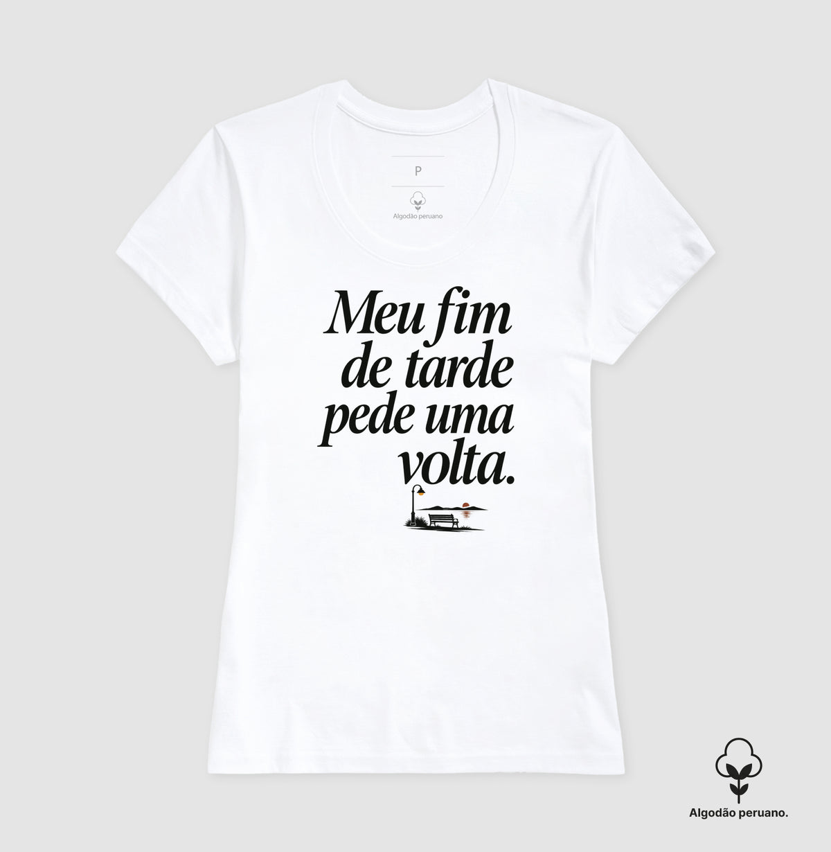 Camiseta Algodão Peruano - Noite de Esquina, Feminino, Branca