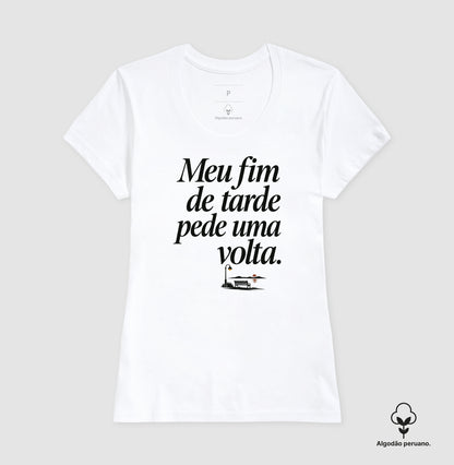 Camiseta Algodão Peruano - Noite de Esquina, Feminino, Branca