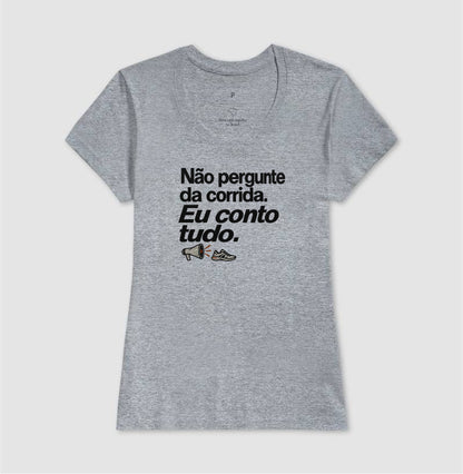 Camiseta Unissex - Cheguei no Assunto, Feminino, Cinza