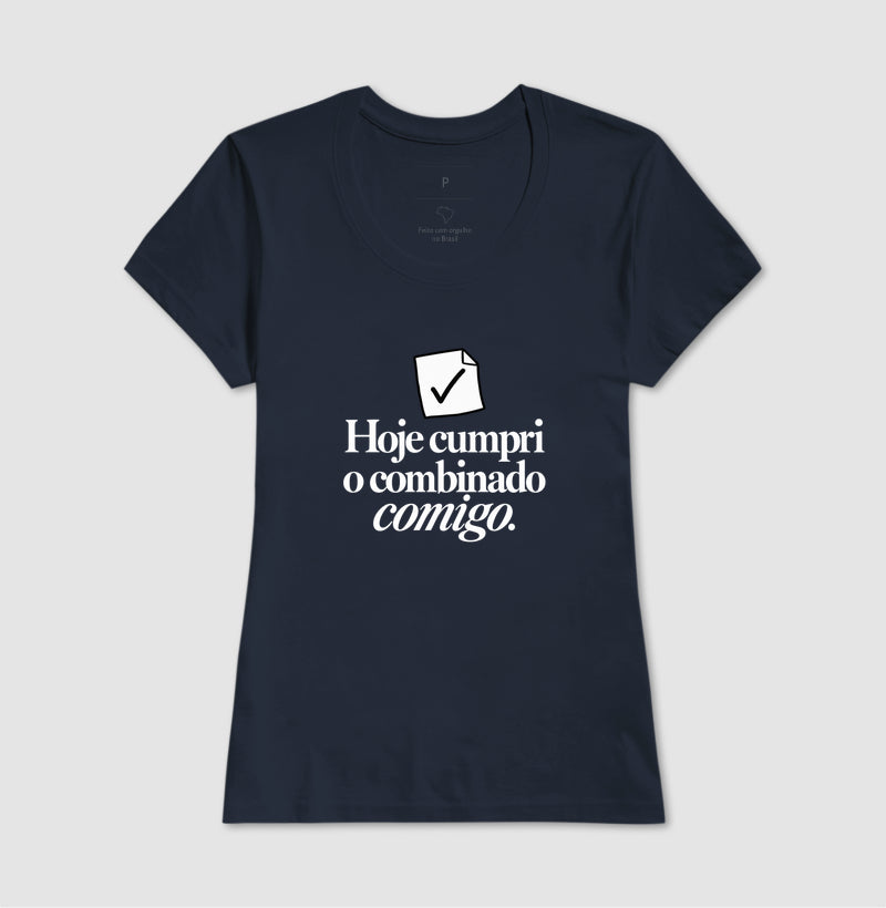 Camiseta Unissex - Pequeno Plano Cumprido — Marinho — Feminino