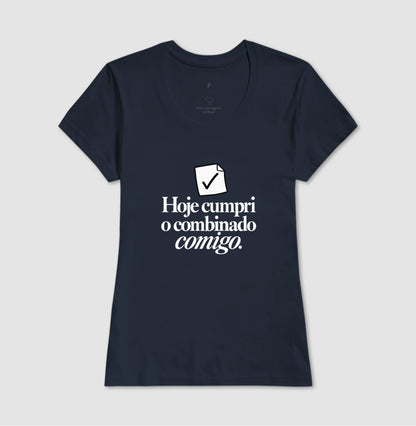 Camiseta Unissex - Pequeno Plano Cumprido — Marinho — Feminino