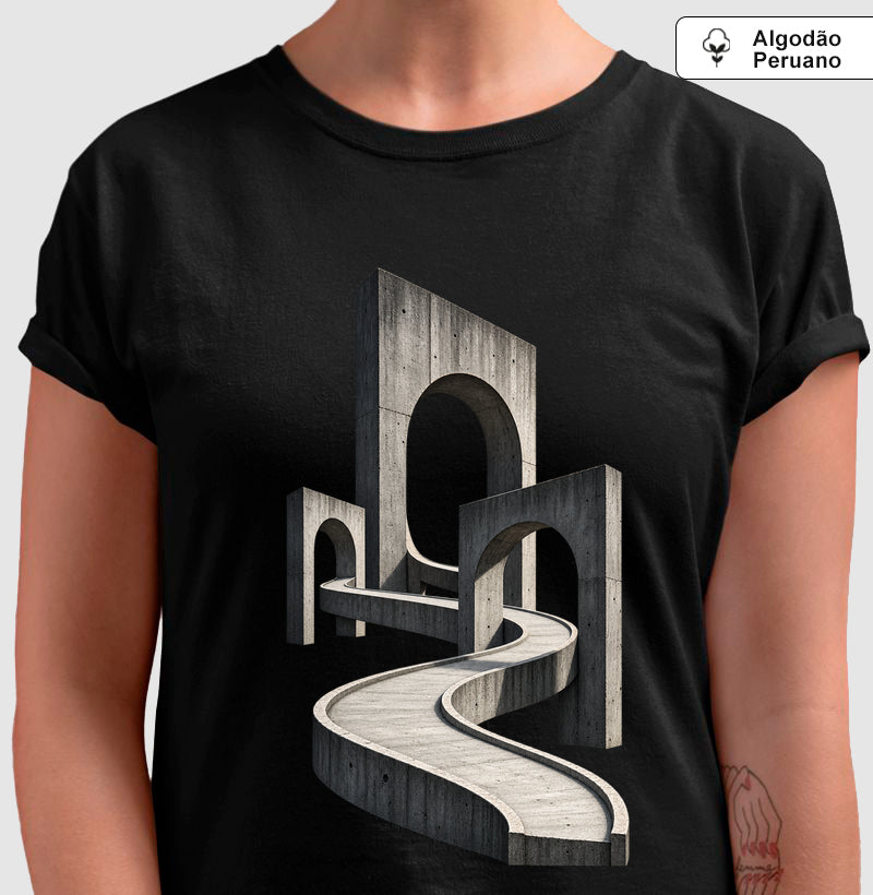 Camiseta Algodão Peruano - Horizonte de Concreto