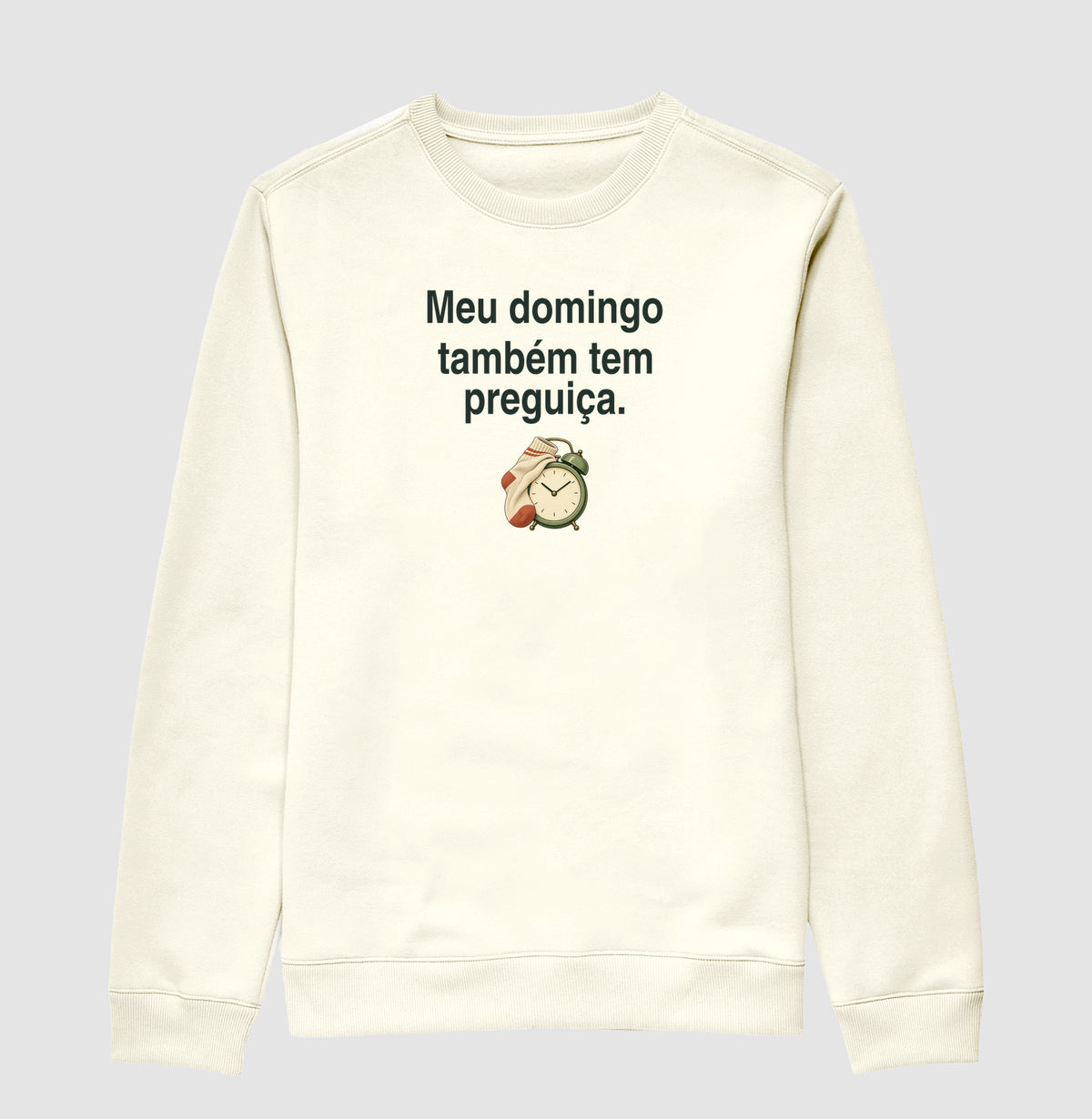 Suéter Moletom - Domingo sem Pressa, Off White