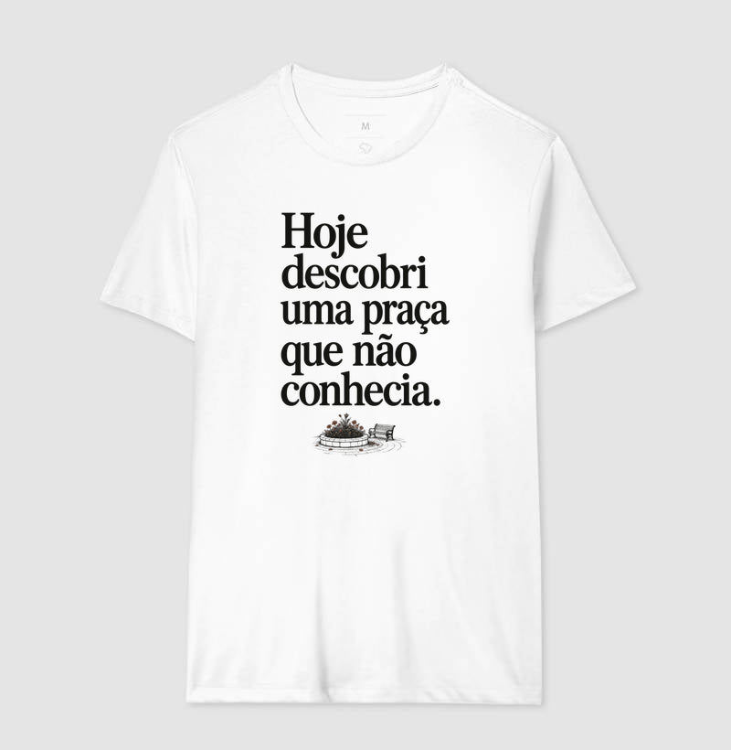 Camiseta Unissex - Praça Descoberta, Masculino, Branca