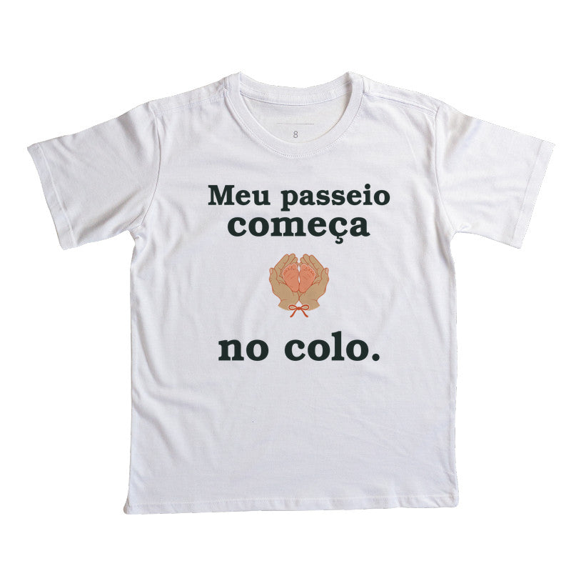 Camiseta Infantil - Começo no Colo, Branca
