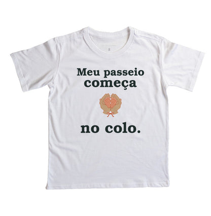 Camiseta Infantil - Começo no Colo, Branca