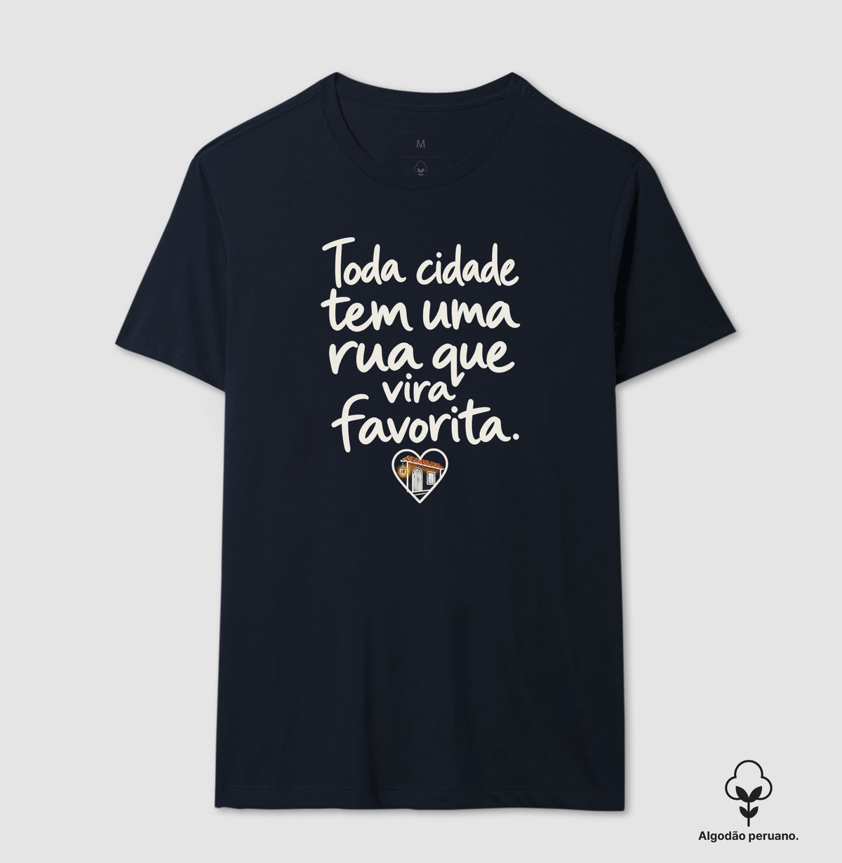 Camiseta Algodão Peruano - Rua Favorita, Masculino, Marinho