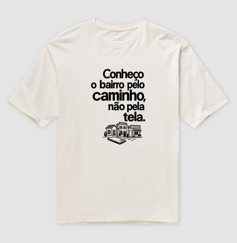 Camiseta Oversized - Caminho Sem Tela, Off White