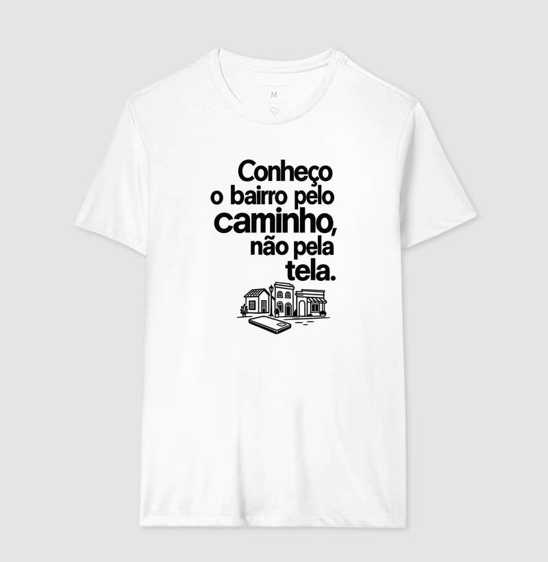 Camiseta Unissex - Caminho Sem Tela, Masculino, Branca