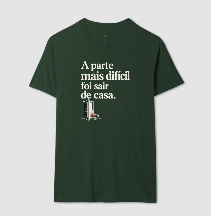 Camiseta Unissex - Coragem de Ir, Masculino, Verde