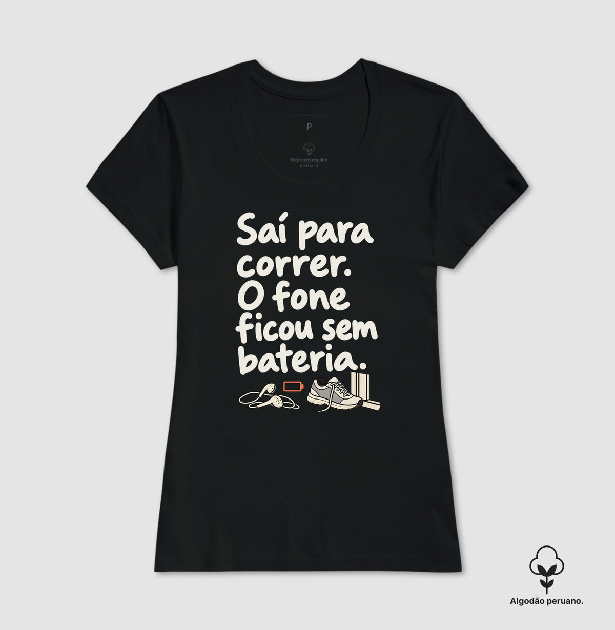 Camiseta Algodão Peruano - Fone Sem Carga