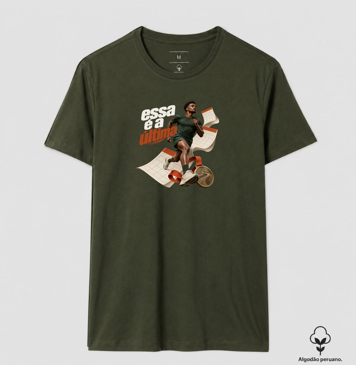 Camiseta Algodão Peruano - Inscrição Inevitável