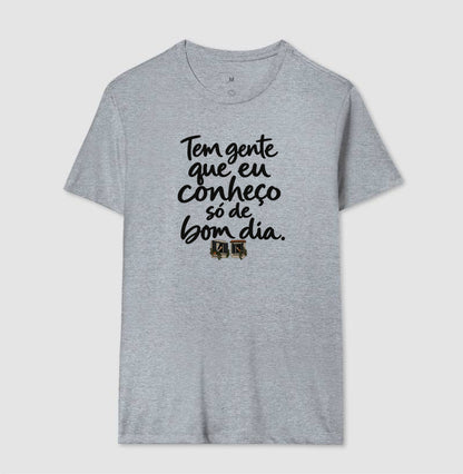 Camiseta Unissex - Bom Dia de Bairro, Masculino, Cinza