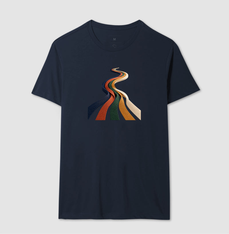 Camiseta Unissex - Quilômetros Compartilhados, Masculino, Marinho