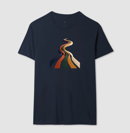 Camiseta Unissex - Quilômetros Compartilhados, Masculino, Marinho