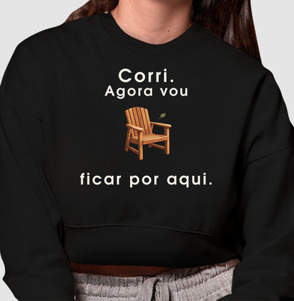 Moletom Cropped - Ficar por Aqui