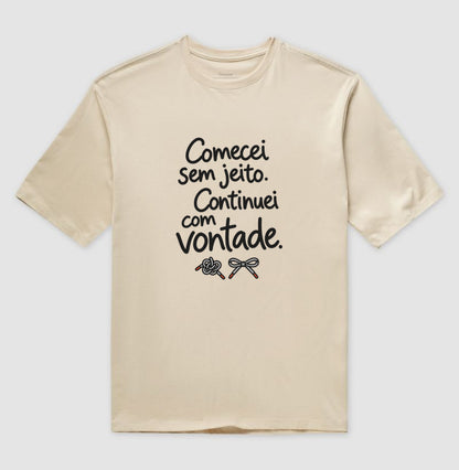 Camiseta Oversized - Outro Começo, Areia