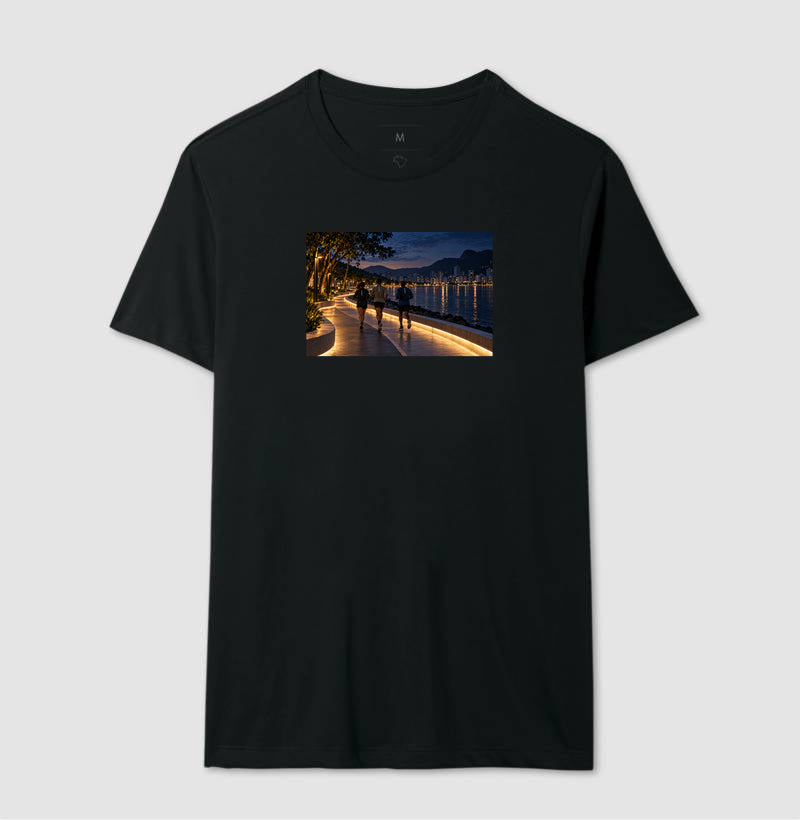 Camiseta Unissex - Noite Refletiva, Preta