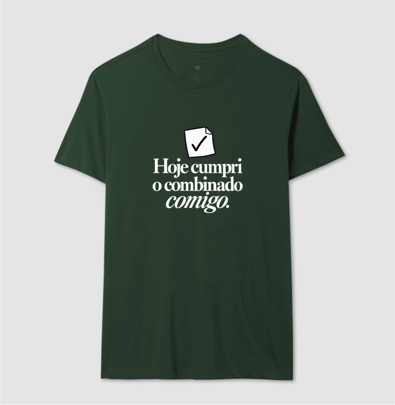 Camiseta Unissex - Pequeno Plano Cumprido — Verde — Masculino