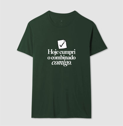 Camiseta Unissex - Pequeno Plano Cumprido — Verde — Masculino