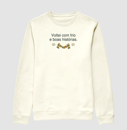 Suéter Moletom - Frio e Histórias, Off White