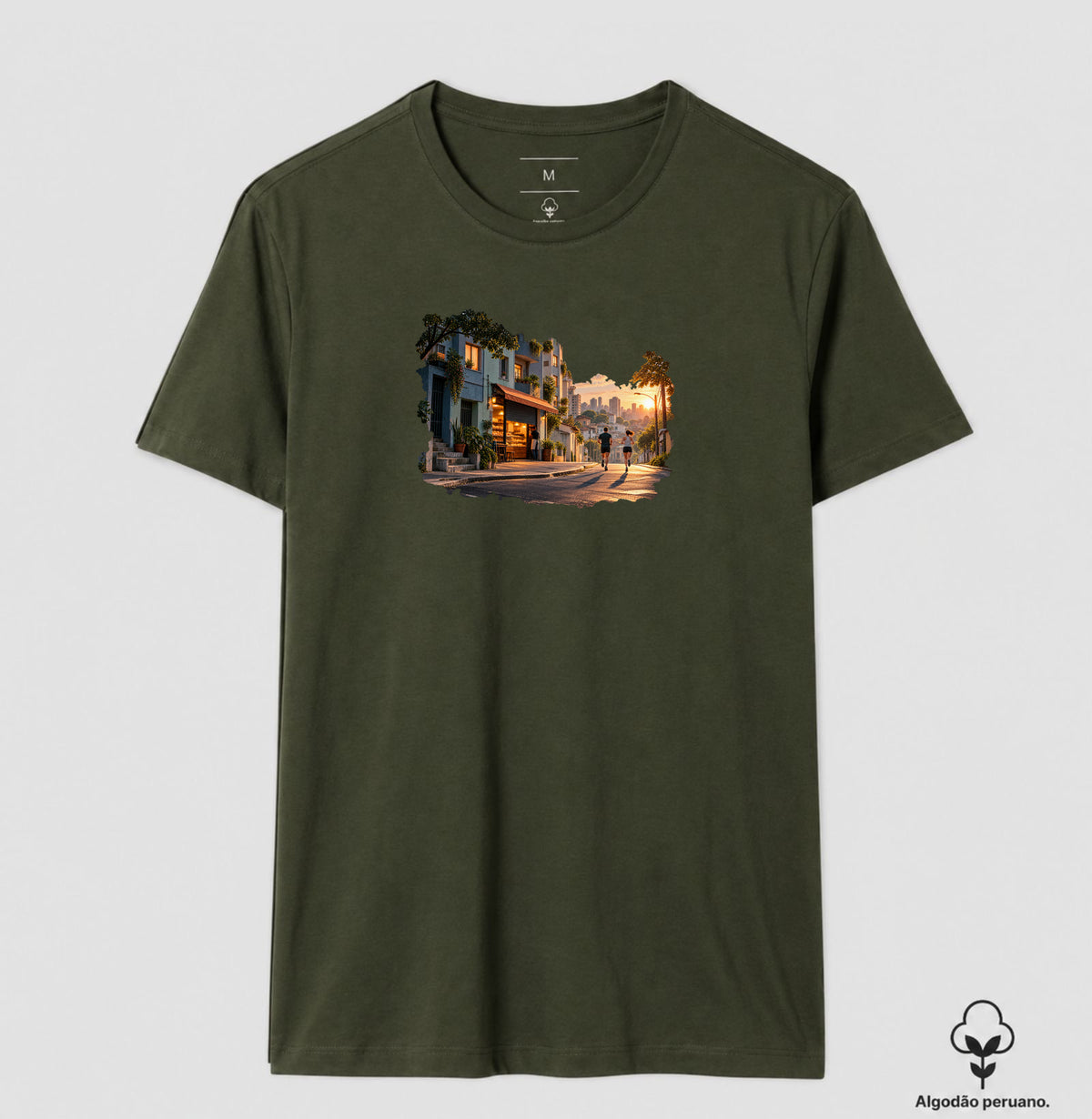 Camiseta Algodão Peruano - A Cidade Acorda