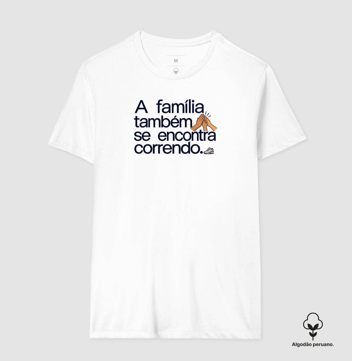 Camiseta Algodão Peruano - Família na Calçada