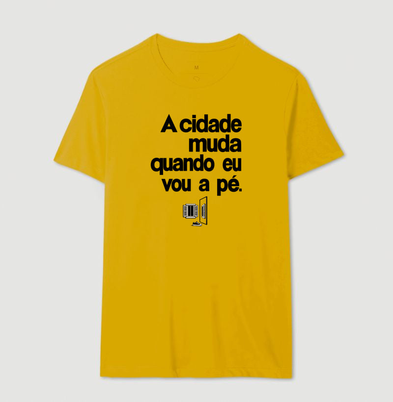 Camiseta Unissex - Outro Olhar, Masculino, Amarelo