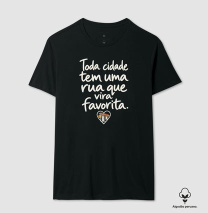 Camiseta Algodão Peruano - Rua Favorita, Masculino, Preta