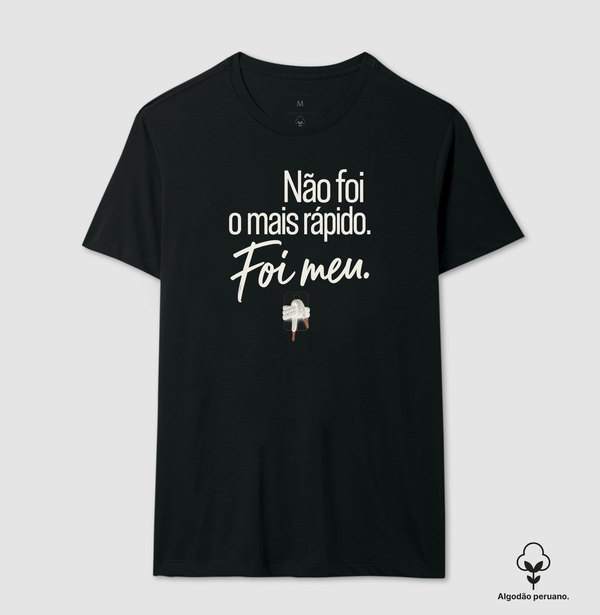 Camiseta Algodão Peruano - Orgulho sem Comparação, Masculino, Preta