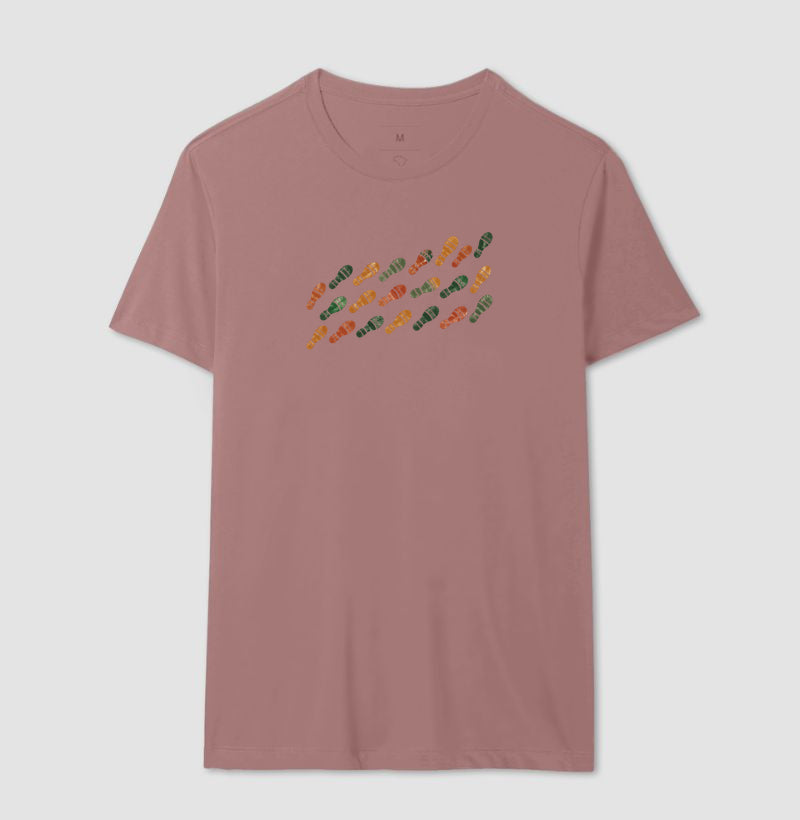 Camiseta Unissex - Passos que Ficaram, Masculino, Rosa