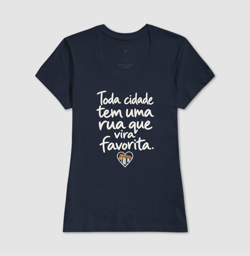 Camiseta Unissex - Rua Favorita, Feminino, Marinho