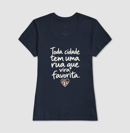 Camiseta Unissex - Rua Favorita, Feminino, Marinho