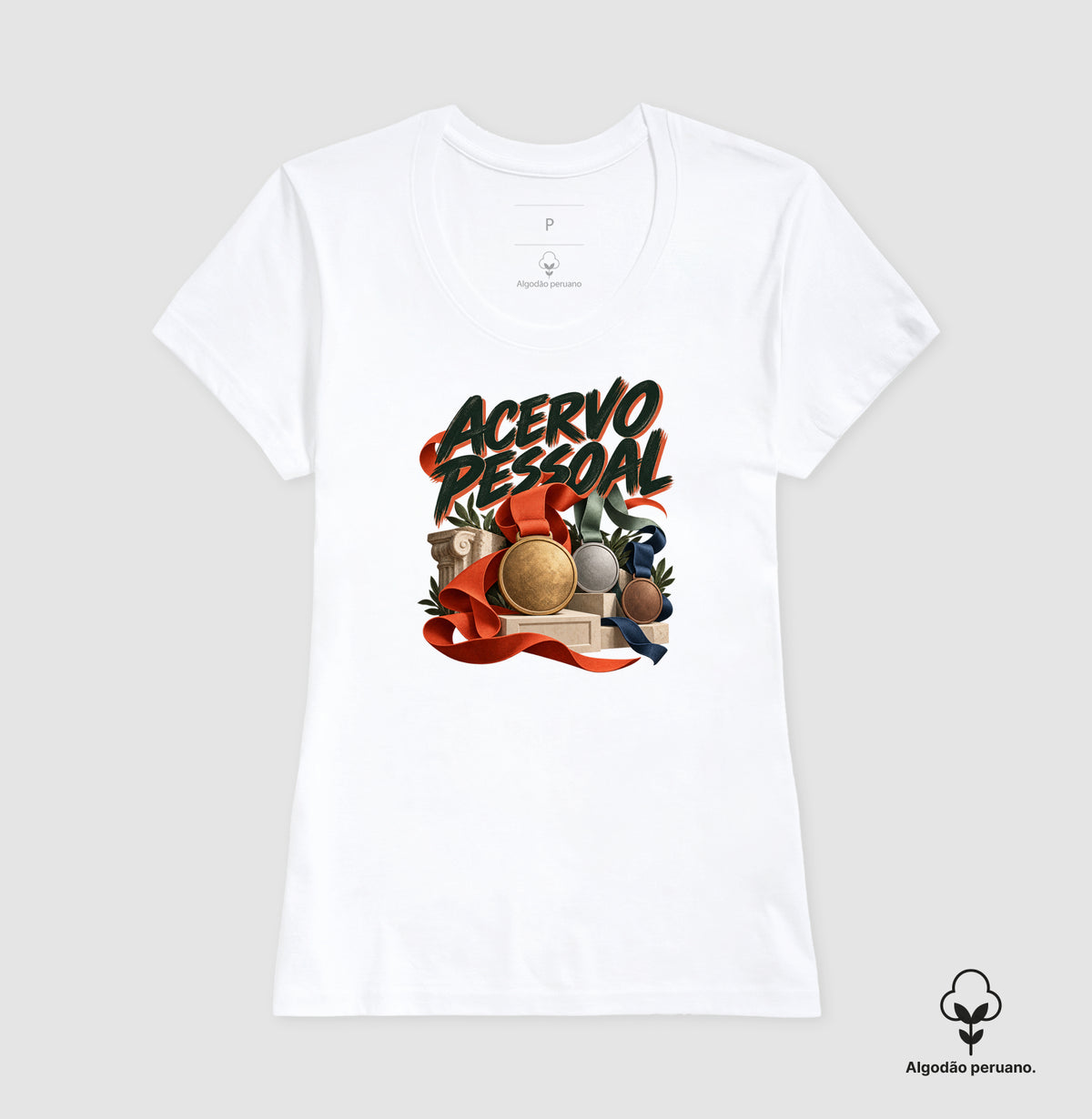Camiseta Algodão Peruano - Museu de Medalhas