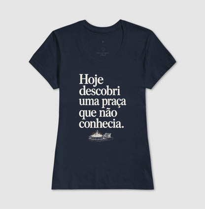 Camiseta Unissex - Praça Descoberta, Feminino, Marinho