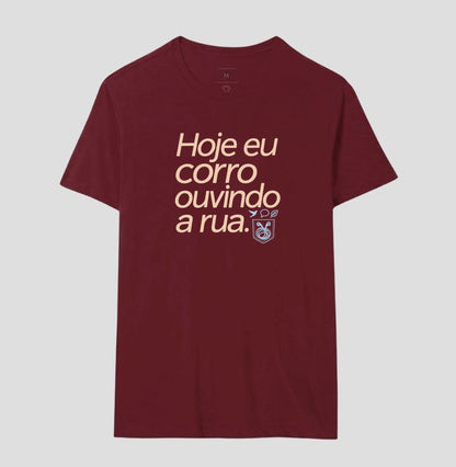 Camiseta Unissex - Música Guardada, Masculino, Bordeaux