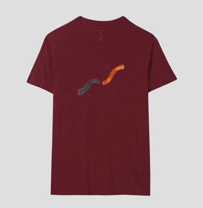 Camiseta Unissex - Voltei a Correr, Masculino, Bordeaux