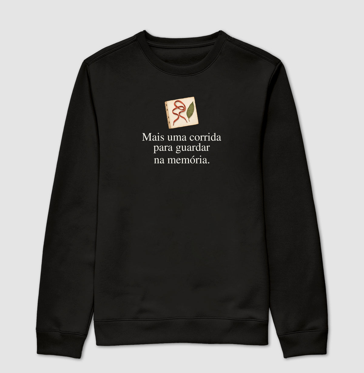 Suéter Moletom - História no Peito, Preta